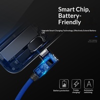 Kabel Pengisian Cepat & Transfer Data Tipe-C Dual-Konektor 1.5m Berbahan Kepang untuk Ponsel Gaming P20/P30 Android