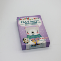 Emballages personnalisés en papier pour masques cosmétiques violets, vente en gros, impression couleur, pelliculage mat, produits de soin écologiques
