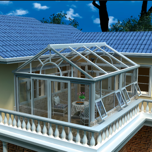 Véranda véranda de maison en verre sur pied personnalisée directe d'usine véranda avec produit de <span class=keywords><strong>toit</strong></span> en polygone plat triangulaire - Product Image 6