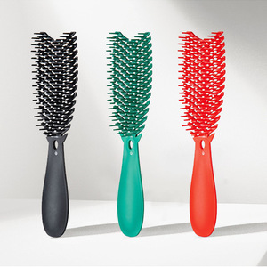 Peigne de massage en forme d'arête de poisson, peigne à dents larges en plastique pour coiffer les cheveux, pour usage domestique - Product Image 1