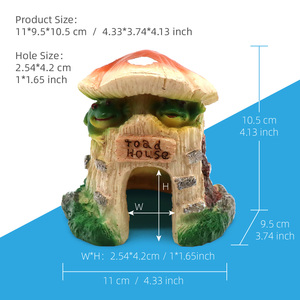 Decoración Creativa para Acuario en Forma <span class=keywords><strong>de</strong></span> Casa <span class=keywords><strong>de</strong></span> Hongos, Escondite <span class=keywords><strong>de</strong></span> Resina para Peceras, Adorno Lindo para Jardín <span class=keywords><strong>de</strong></span> Hadas - Product Image 2