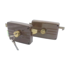 ISEO Serrure de porte à cylindre double haute sécurité 120 mm en <span class=keywords><strong>laiton</strong></span> pour porte en bois, pêne dormant 9710 - Product Image 4