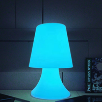 Lampe de table LED moderne blanche à changement de couleur avec télécommande, étanche IP68, RGB, ignifuge, à intensité variable pour chambre à coucher, vente directe usine