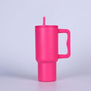 Car H4.0 <b>Handle</b> Travel <b>Tumbler</b> <b>40oz</b> Double Wall Vacuum Mug Lid Straw Anti-Slip OEM Custom Logo - Product Image 2