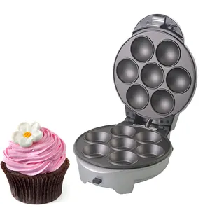 Commercial Compact Makes 7 Hole Mini Treats Non-Stick Cooking Surface Electric Mini Cupcake Maker Machine