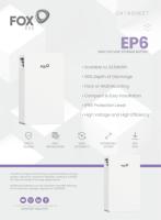 Fox ESS EP6 Max. Système de stockage de batterie au lithium LiFePO4 haute tension 192V 5,76 kWh, 4 unités en parallèle, pour la maison