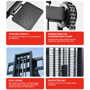 Apiladores semieléctricos de elevación Apilador de palés Tipo de caminar Carretilla elevadora apilable eléctrica - Product Image 5