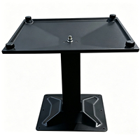 Base de table inclinée en fonte avec pieds réglables, pieds de nivellement et colonne centrale, base de table noire pour usage extérieur