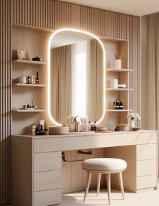 Modern Luxury <strong>Wood</strong> Bedroom Furniture <strong>Dressing</strong> <strong>Table</strong> with Makeup Feature for Hotels and Apartments Bedchamber - Product Image 1