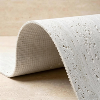 Panneau mural extérieur imperméable en pierre souple MCM Travertin, dalle artificielle en argile, carrelage mural flexible en pierre pour la décoration