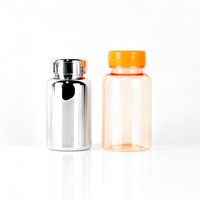 Conteneur à pilules en plastique PET 120cc 150cc avec bouchon à clapet, surface électroplaquée, emballage de capsules, bouteille, couleur personnalisée