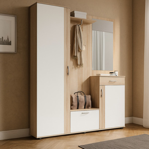 Mueble de Almacenamiento de Gran Capacidad <span class=keywords><strong>para</strong></span> la Entrada con Cajones, Perchero, Espejo, Organizador de Pasillo <span class=keywords><strong>para</strong></span> Almacenamiento del Hogar - Product Image 1