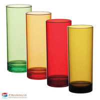 Gobelet droit en plastique incassable 360 ml, 12 oz, verre à whisky en PC, verre à boire, verre à whisky Hiball pour bar, restaurant