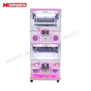 Muntautomaat Klauwautomaat Pluche Arcade Game Vierpersoons Poppenkraan Boetiek Speelgoedvanger Machine 4 Speler Miniklauwmachine