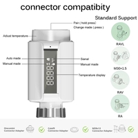 BSC)TV06 Thermostat de radiateur WiFi intelligent, actionneur TRV programmable, contrôleur de température, commande vocale via Alexa