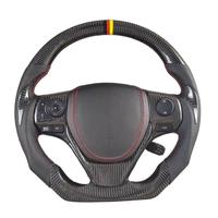 Accesorios para Automóviles Toyota Corolla GR SE XSE RX RAV4 Camry TRD Sport, Volante Deportivo Personalizado de Fibra de Carbono Forjado con LED