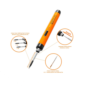 Soldador eléctrico de carga inalámbrica USB, soldador portátil de estaño, Kit de herramientas de soldadura de reparación Microelectrónica de carga rápida USB - Product Image 2