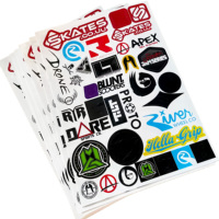Feuille d'autocollants en vinyle découpés sur mesure A4, imperméables, brillants, autocollants en PVC, taille personnalisée pour la décoration de cadeaux et d'artisanat
