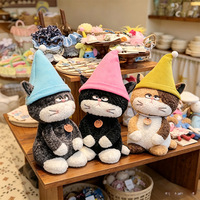 Peluche chat grincheux mignon, jouet en peluche chaton à expression amusante, pour la vente en gros, les magasins de cadeaux et les importateurs