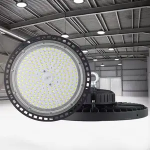 การออกแบบใหม่แสงไฮเบย์ในร่มกันน้ำ Ip65โรงรถโรงยิมคลังสินค้าอุตสาหกรรม100วัตต์150วัตต์200วัตต์ยูเอฟโอนำแสงอ่าวสูง