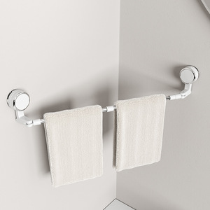 Suction Mounted Telescopic Towel Rack Adjustable Wall Mount For Bathroom Kitchen - Product Image 2
