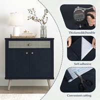 Autocollant mural décoratif en PVC noir imitation bois, imperméable, résistant à l'humidité et à la chaleur, pour appartement ; Épaissi