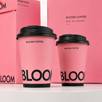 Gobelets en papier biodégradables écologiques jetables avec couvercle 8oz/12oz/16oz à double paroi pour café chaud, thé, café et utilisation à emporter