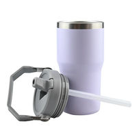 Tasse à café en acier inoxydable de 20oz 30oz en gros gobelet de voyage isolé sous vide avec couvercle et poignée
