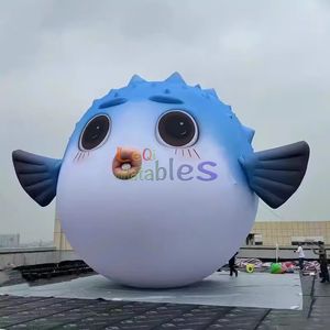 Sculpture géante gonflable de poisson-globe de dessin animé Poisson-globe gonflable Animal Sculpture de la vie marine Oeuvre d'art Décoration publicitaire - Product Image 1