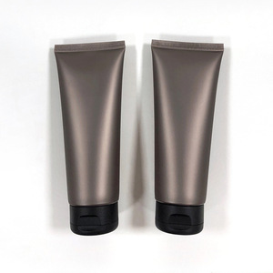 Plastic Squeeze Tube Matte Brown Gold 100ml PE Cosmetic Packaging <b>Flip</b> <b>Top</b> Custom Logo Hand Cream Lotion Facial Cleanser - Product Image 4