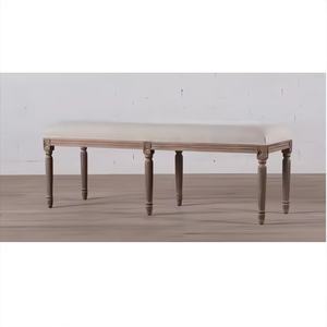 कस्टम प्राचीन फ्रेंच शैली बटन टफ्टेड बिस्तर अंत बेंच नवीनतम पारंपरिक डिजाइन - Product Image 3