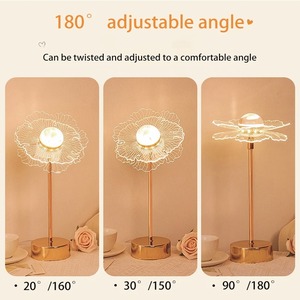 <b>Table</b> Lamp Retro Gold Acrylic Butterfly LED Desk Lamp Hotel Villa Art Decor LED <b>Table</b> Light Living Room Bedside LED Night Lights - Product Image 6