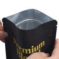 Sacs à café personnalisés avec logo imprimé, finition mate, pour grains et poudre de café, avec valve et fermeture éclair