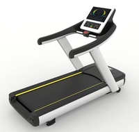 Konsol Layar Data LED Treadmill Gym Komersial Berkinerja Tinggi 0-20% Kemiringan Otomatis Sensor Detak Jantung Tangan Penghenti Darurat Aman
