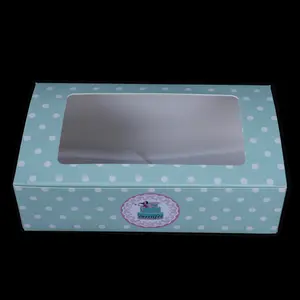 Kerst Mini Appeltaart Doos Verpakking Met Venster 12X12 Cajas De Carton Para Pastel