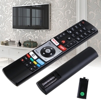 Télécommande universelle infrarouge RC4318 à code fixe, compatible avec 2 piles AAA, pour téléviseurs intelligents 4K Vestel, Finlux, Telefunken, Edenwood, noire