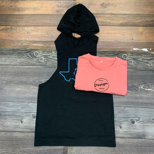 Camiseta sin mangas de entrenamiento atlético transpirable para hombre de verano con logotipo personalizado impreso tejido de punto con capucha 100% poliéster de secado rápido - Product Image 1