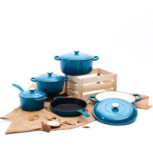 5 Piece Sky bule không dính Cookware một-phải có Cookware sets đối với bất kỳ nhà bếp