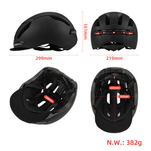 Casco inteligente con señal de giro LED, múltiples modos de luz, control remoto, manillar inalámbrico, casco de scooter para montar de noche - Product Image 2