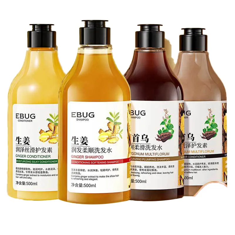 Ginger Shampoo 500ml Shampoo Refreshing Oil Control Clean Hair Polygonum Conditioner Wholesale