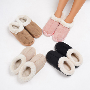 Pantuflas de Mujer de Doble Uso, de Felpa, para Invierno, Pantuflas de Algodón para Exteriores con Plataforma, Forro de Peluche y Suela de EVA Gruesa para Uso en el Hogar - Product Image 4