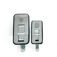 Serrure de meuble Meigu à levier de compression, en alliage de zinc chromé, durable, antirouille, à clé, avec gâche de verrouillage à déclenchement encastré