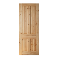 Warm Farmhouse Solid Fir Solid Wood Room Door Natural Fir Timber Door for Family Courtyard