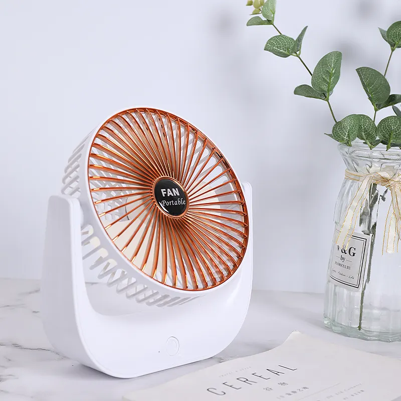 36km/h Wind Speed 6m Silent Mute Electric Plate Luxurious Small Adjustable USB Mini Desk Rechargeable Standing Fan for Table Top