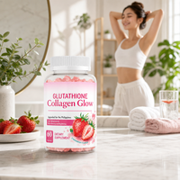 Complément alimentaire en gommes pour adultes, blanchissant et éclaircissant la peau, peptides végétaliens sans gluten, glutathion, collagène, marque privée OEM