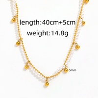 Fenny vente en gros 18K PVD plaqué sans fondu Double couche perle ronde coquille perle Patchwork collier en acier inoxydable pour les femmes