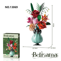 Modèle de plante en blocs de construction Belisama Bellwort Lotus Chrysanthème Rose, jouet de construction unisexe, ornements 13069