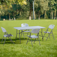 Table pliante en plastique de 1,5 m pour événements, fêtes, mariages, camping, pique-niques – Robuste en PEHD – Vente en gros