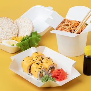Confezione Taco Burger Box cibo Kraft cerato Hot Dog patatine fritte in cartone cartoncino Design personalizzato da asporto usa e getta - Product Image 4