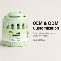 Baume Désodorisant Voiture Personnalisé OEM ODM 90g Extrait Végétal Purifie l'Air Parfum Continu Support de Tasse Vente en Gros
